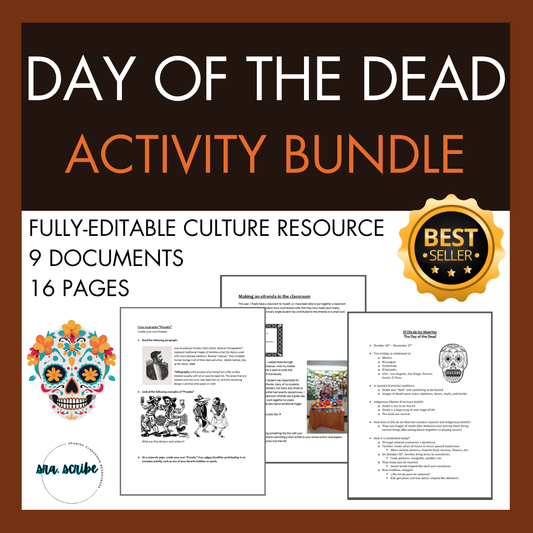Day of the Dead Activity Bundle - Fully Editable