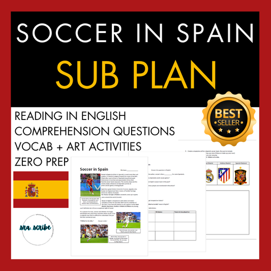 Soccer in Spain - Sub Plan (updated 2025)