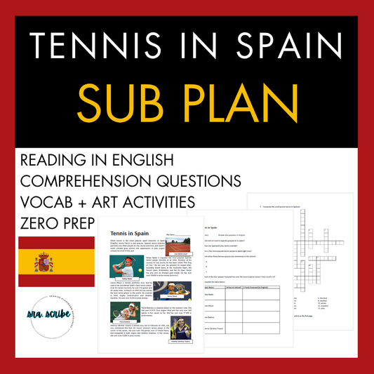 Tennis in Spain - Sub Plan (Updated 2025)